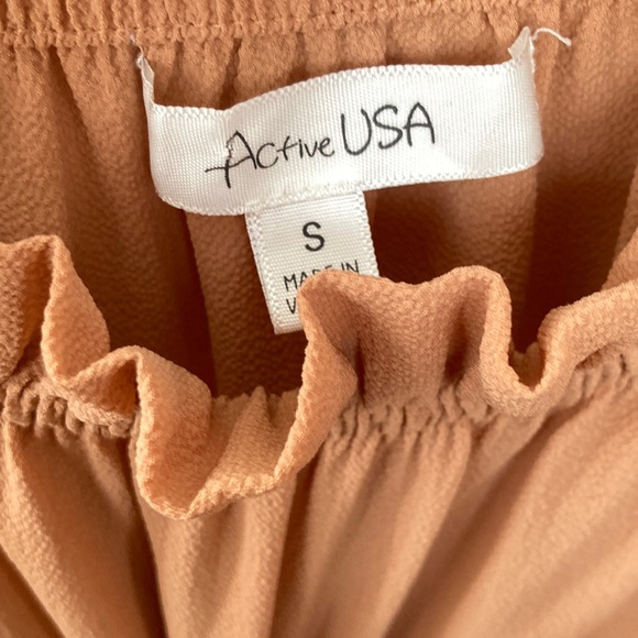 ❤️🔥5/20$ ACTIVE USA💫Women’s Summer☀️Sexy Tan Short Sleeve Bow Cropped Top - Picture 7 of 8